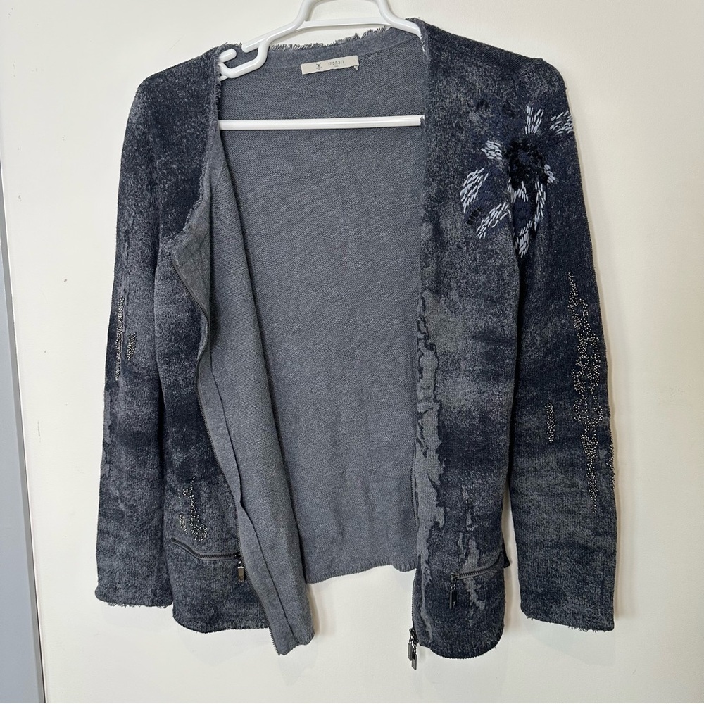 Monari Italia zip up long sleeve sweater jacket - Picture 11 of 14